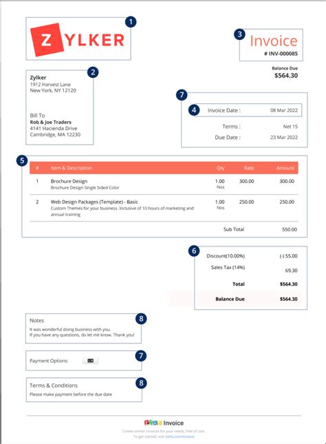 How do I create an invoice for a down payment for a .